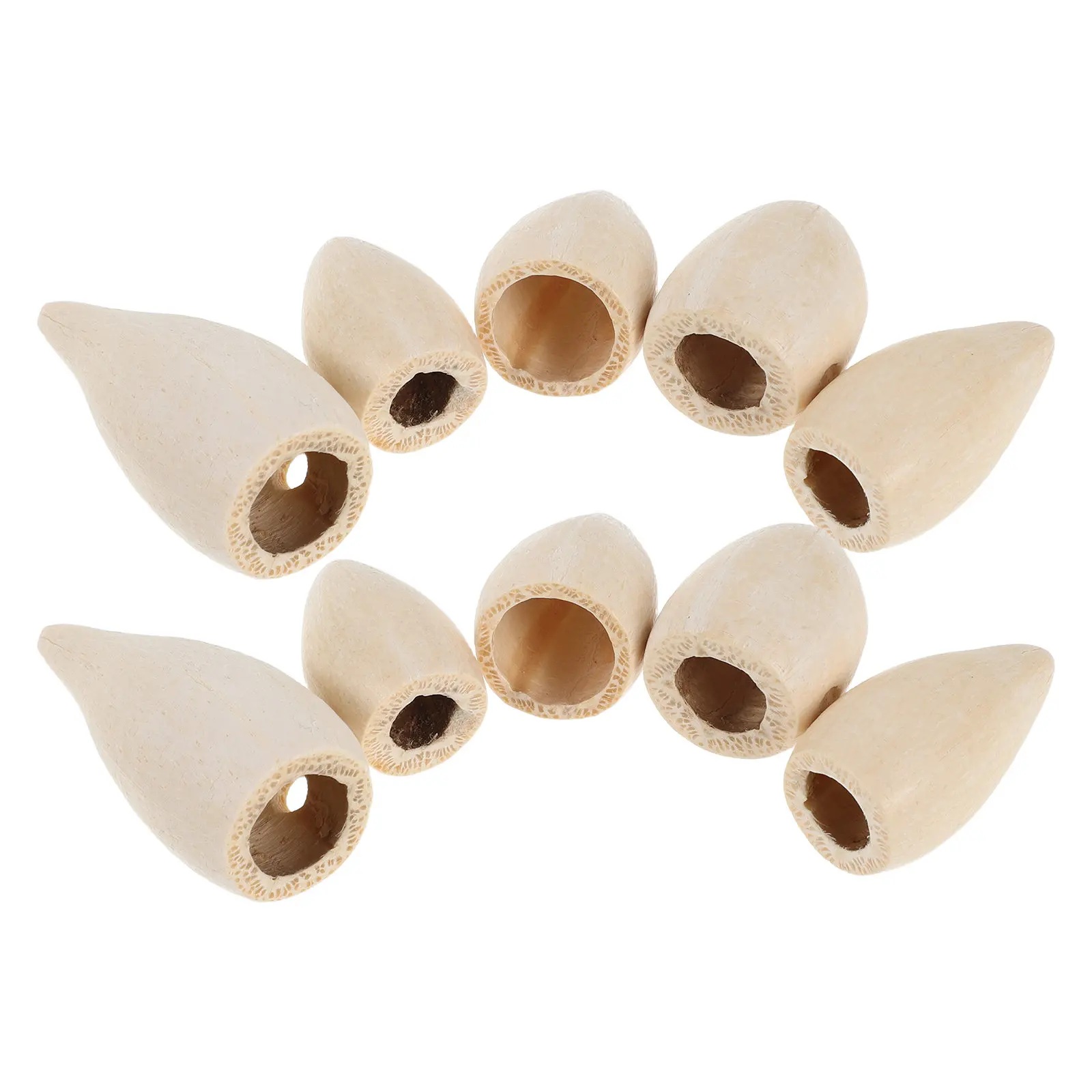 

10Pcs Wooden Nutshell Wind Chime Charms Natural Rustic Pendants DIY Wind Chime Craft Accessories for Outdoor Balcony Home Decor