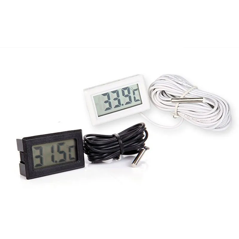 1~100Pcs TPM-10 Mini Embedded Electronic Digital Display Thermometer Fish Tank Refrigerator Waterproof Probe