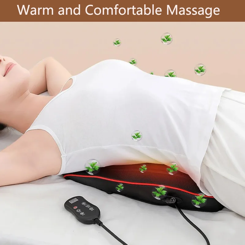 Mtzion Massage Kussen-Elektrische Vingerpersband 20 Verwarmingsmassagekop, Lumbale Wervelkolom Rollen 3d Kneden, Rugmassage Voor Ontspannen