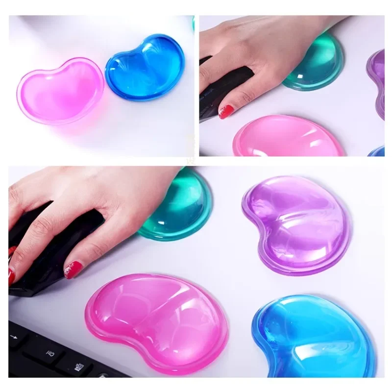 1Pc Comfort Gel Computer Mouse Hand Wrist Rests Support Cushion Pad Fashion Silicone Heart-shaped Wrist Pad For PC Laptop