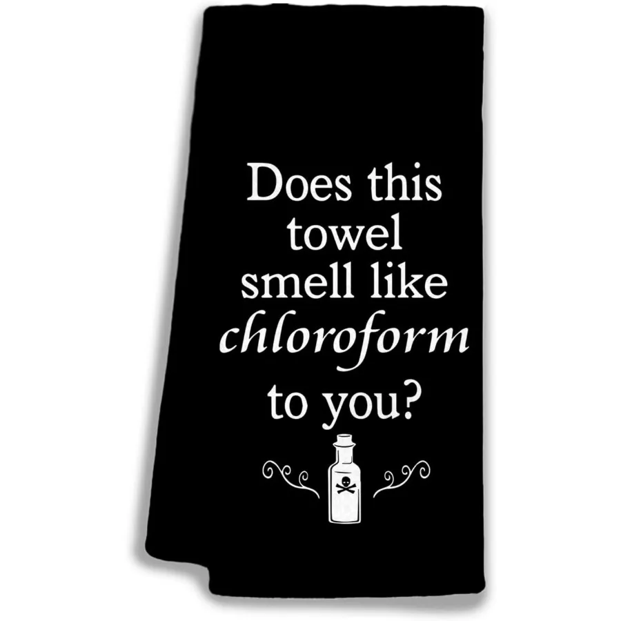 

Забавные черные кухонные полотенца делает это запах полотенец, как хлороформу тебя 16x24ih