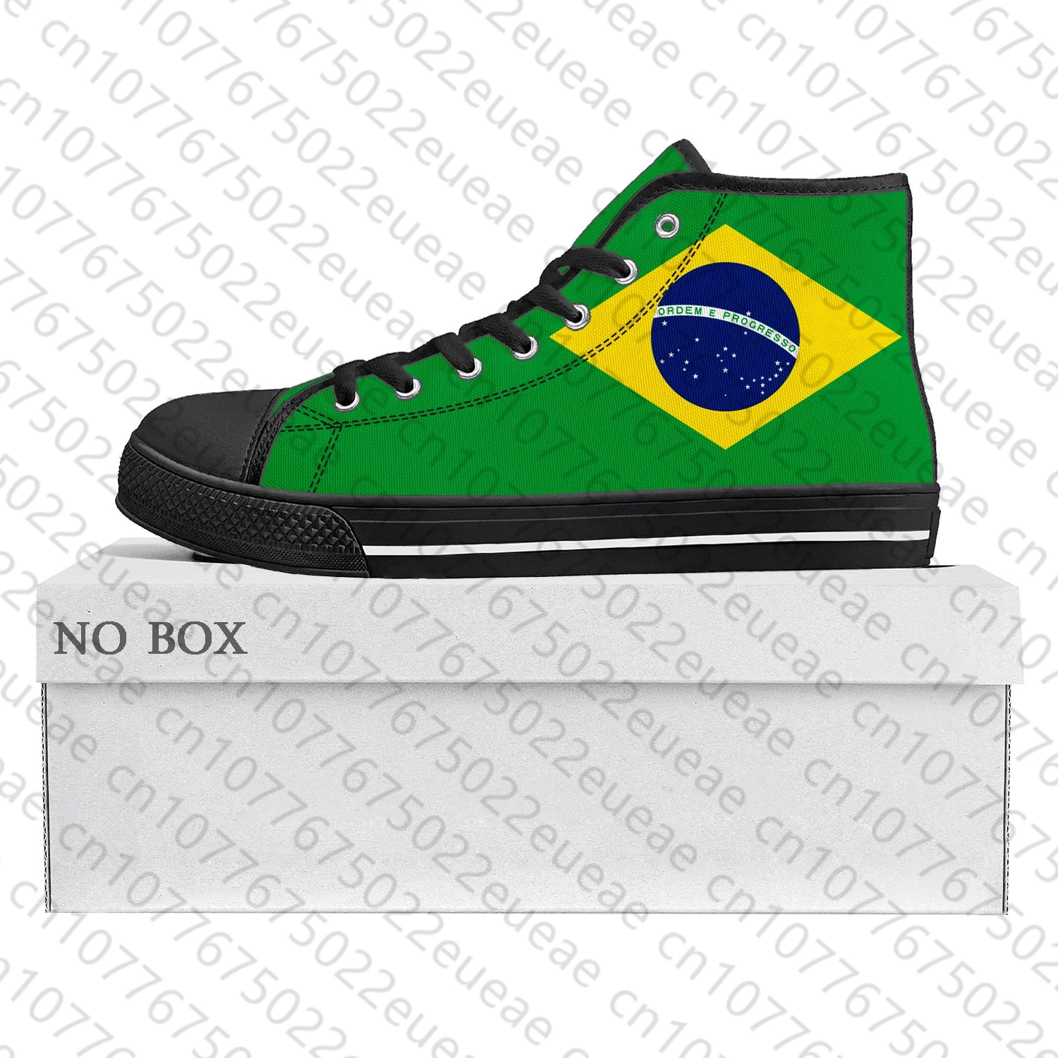 Brazilian Flag High Top High Quality Sneakers Mens Women Teenager Canvas Sneaker Brazil Football Casual Couple Shoes Custom Shoe