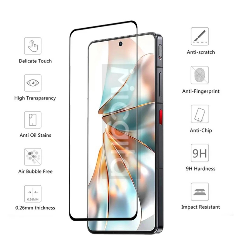 Full Glue Screen protector For ZTE nubia Z60S Pro Tempered Glass 6.78