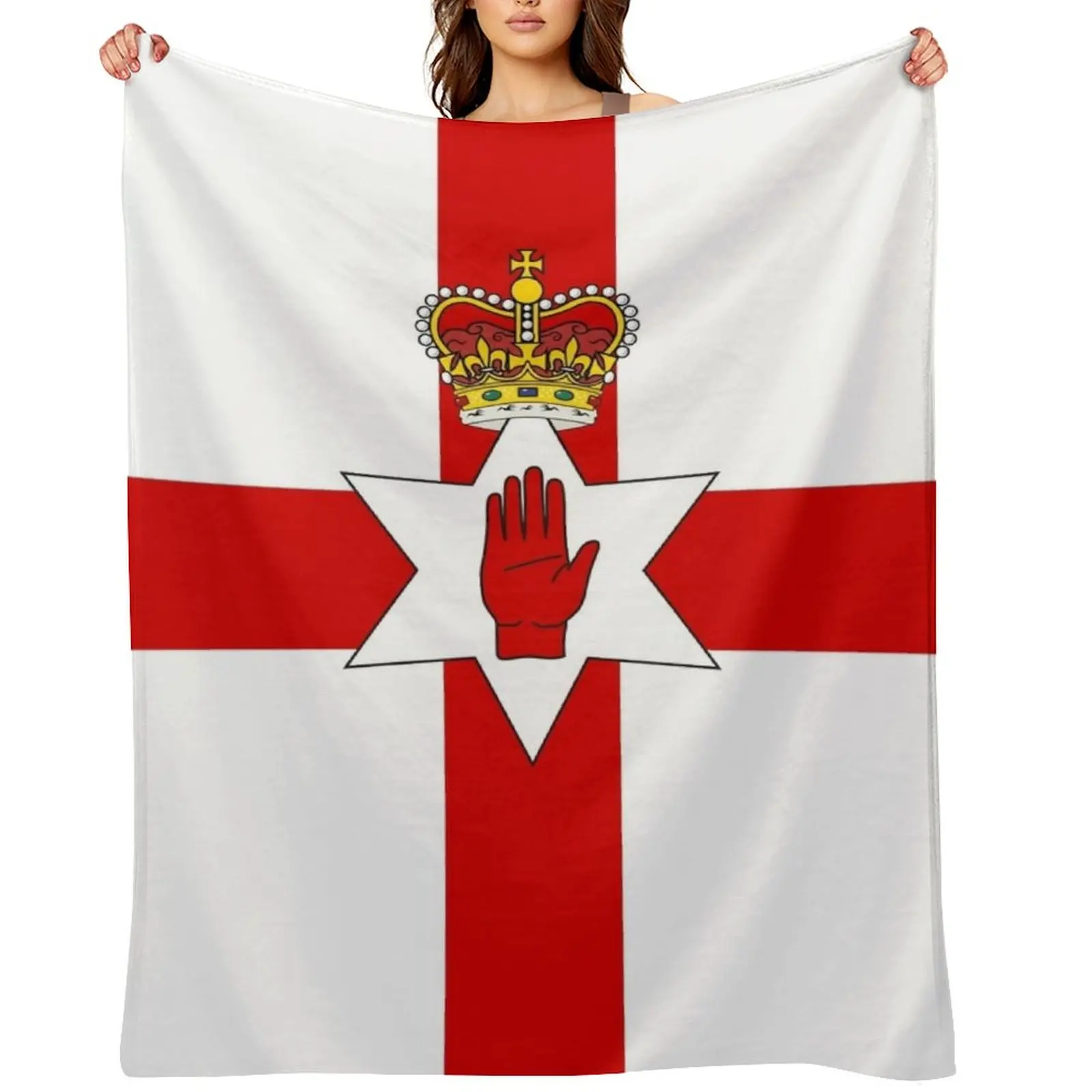 

Ulster Banner Flag of Northern Ireland Throw Blanket Sleeping Bag For Baby Soft Soft Plush Plaid Blankets