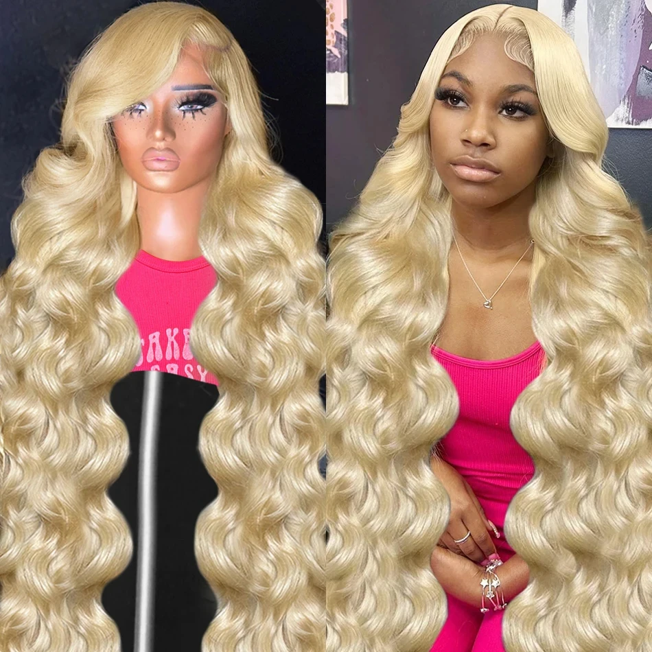 

Body Wave Honey Blonde Lace Frontal Wig 13x4 Hd Lace Front Human Hair Curly Wigs 613 Blonde 180 Density Glueless Wigs for Choice