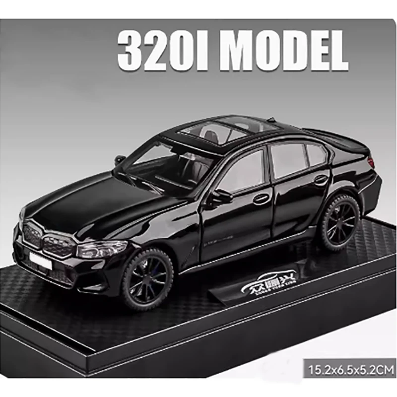 

Diecast 1:32 Scale 320I Alloy Automobile Model With Pedestal Finished Product Simulation Toy Collection Gift Toys