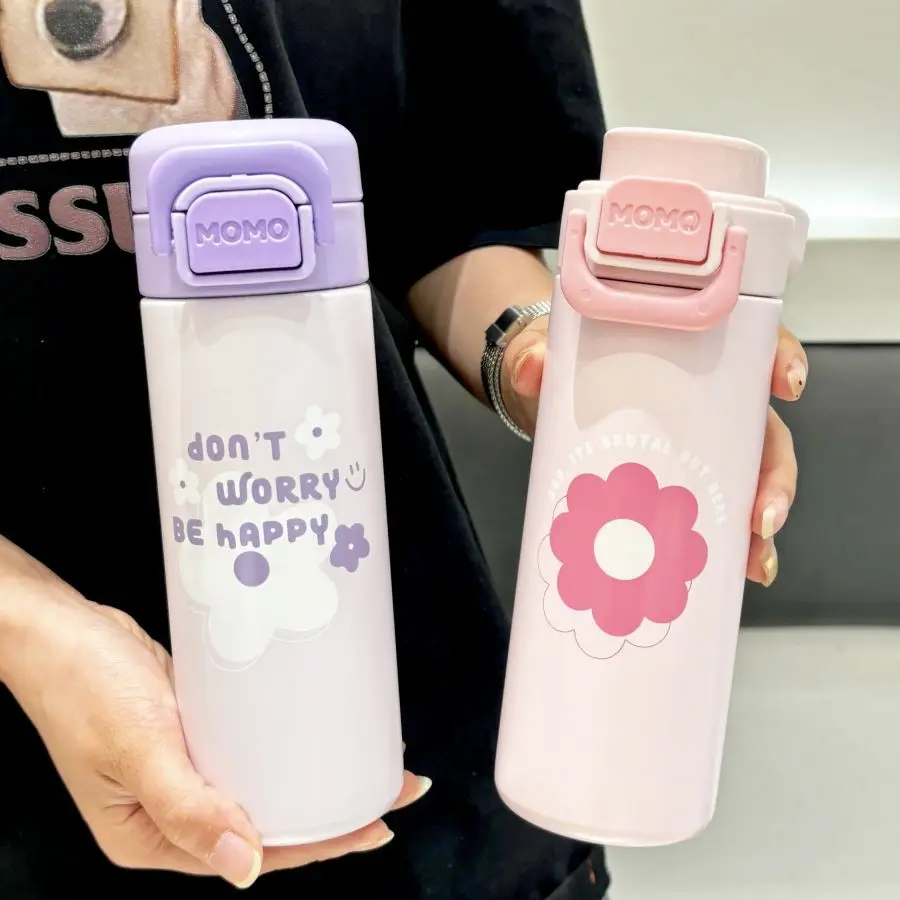 

450ML Cartoon Kawaii Thermos Bottle Stainless Steel Thermal Mug Kids Thermos Travel Thermal Water Bottle Insulated Bottle