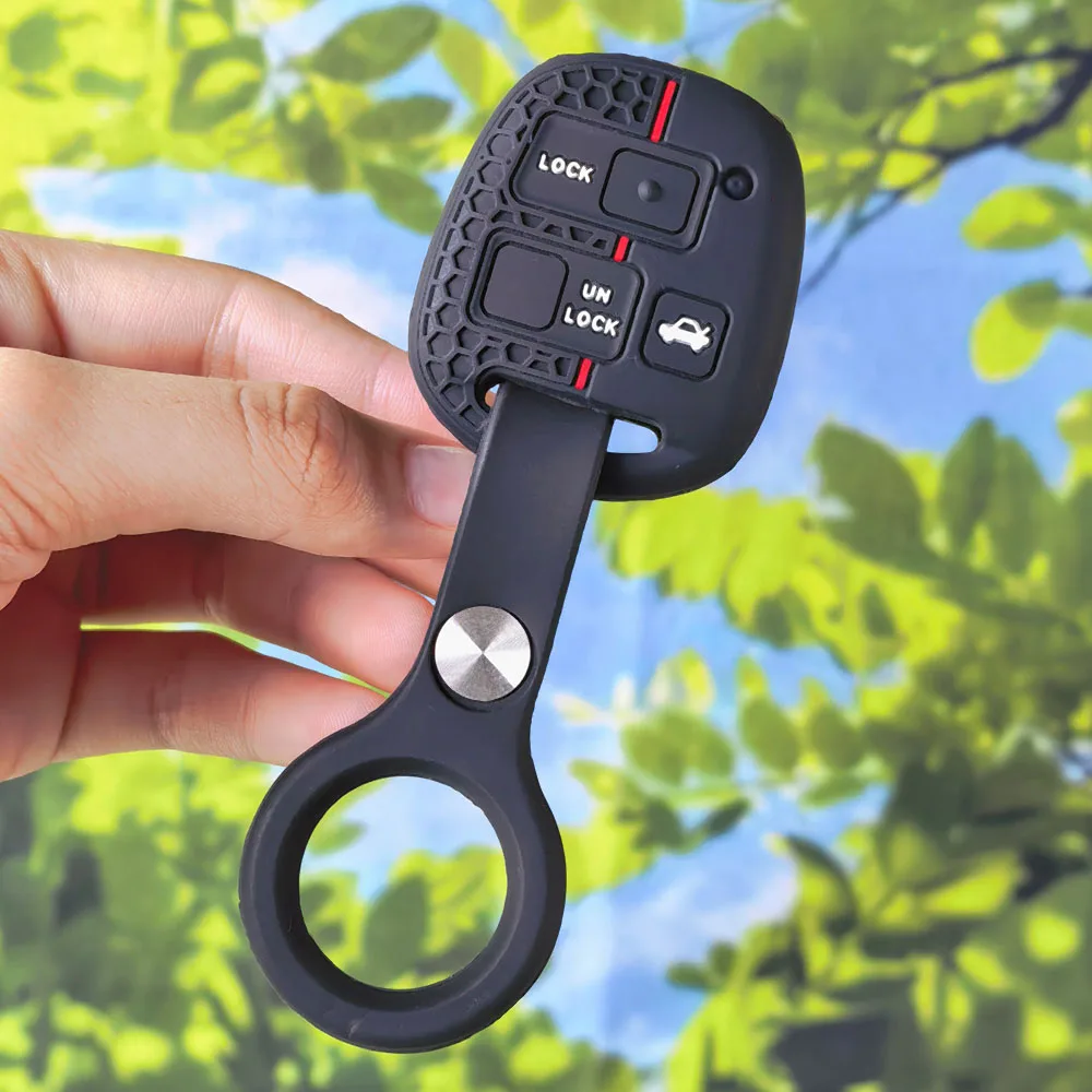 Car Key Fob Protective Shell With Keychain For Lexus RX330 IS200 Toyota RAV4 Land Cruiser 120 Prado Corolla Avensis Yaris Camry