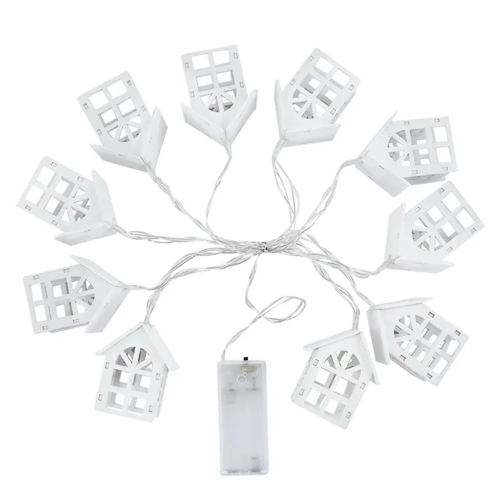 

Warm White Christmas LED String Lamp 10 LED Lights Waterproof Wooden House Light Strings USB/Battery Operated 2M Length