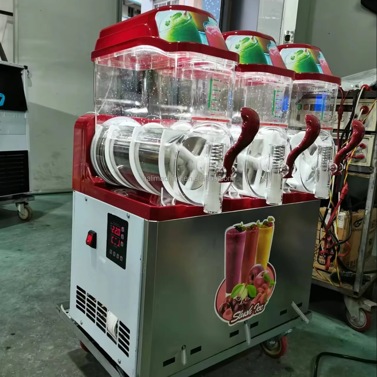 Commercial Fully Automatic Single Double Three Cylinder Hot Cold Beverage Dispenser Snow Melting Mud Machine For Beer Drinks