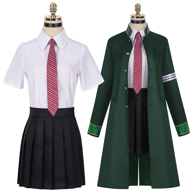 

Tasuku Tsubakino Anime Wind Breaker Cosplay WINBRE Costume Green Long Trench Coat School Uniform Halloween Party Suit