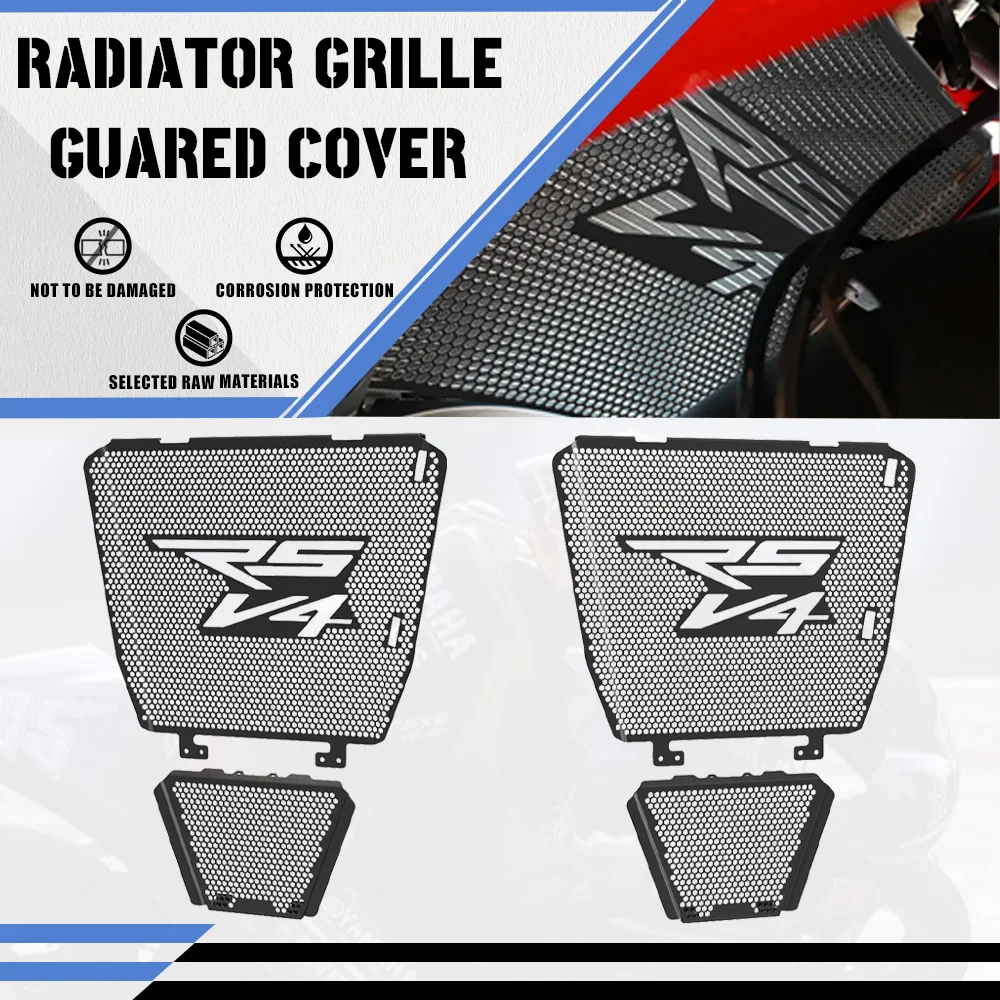 

For Aprilia RSV4 1000 2009-2010-2011-2012-2013-2014-2015-2016-2017-2018-2020 Radiator Guard And Oil Cooler Guard Aluminium Set