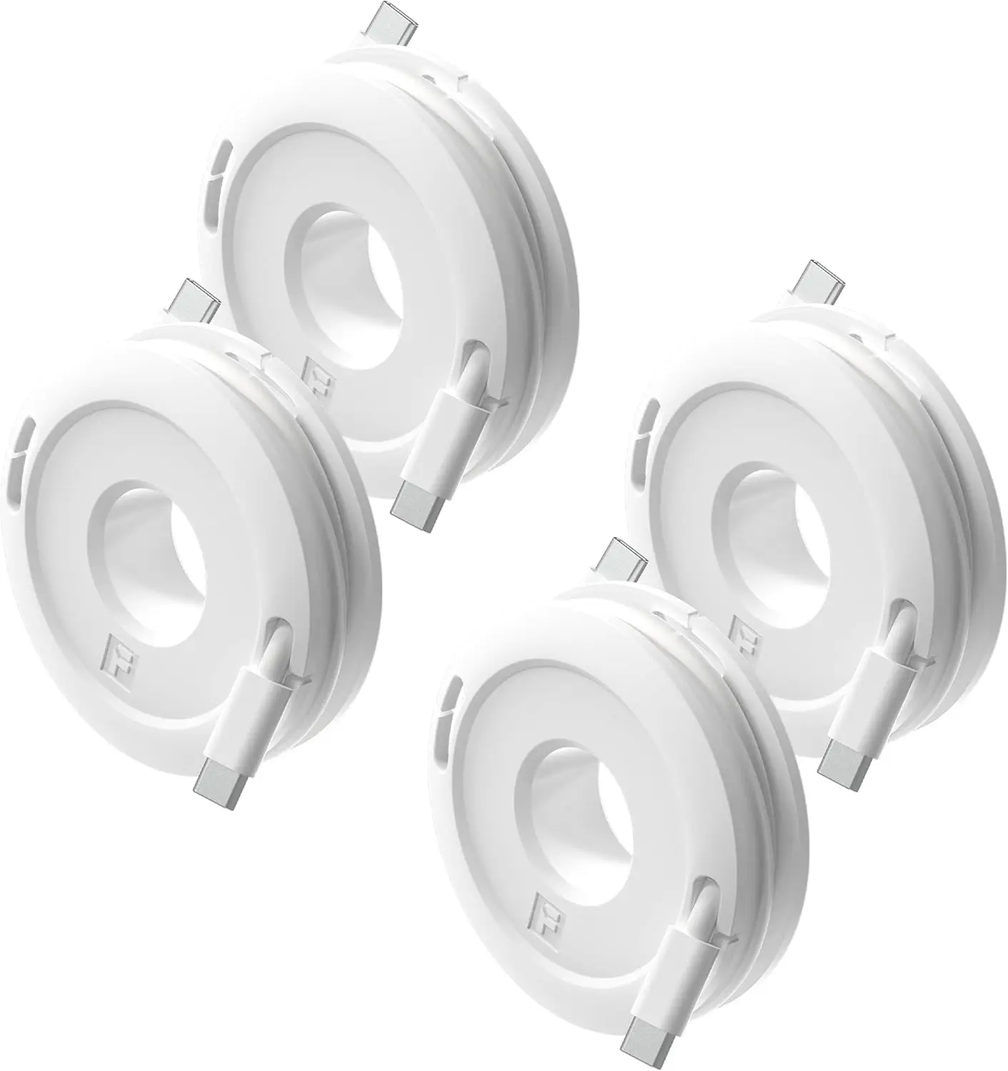 

Портативный органайзер-намотчик для кабелей наушников и зарядных устройств, удобный для путешествий, белый, 4 шт.