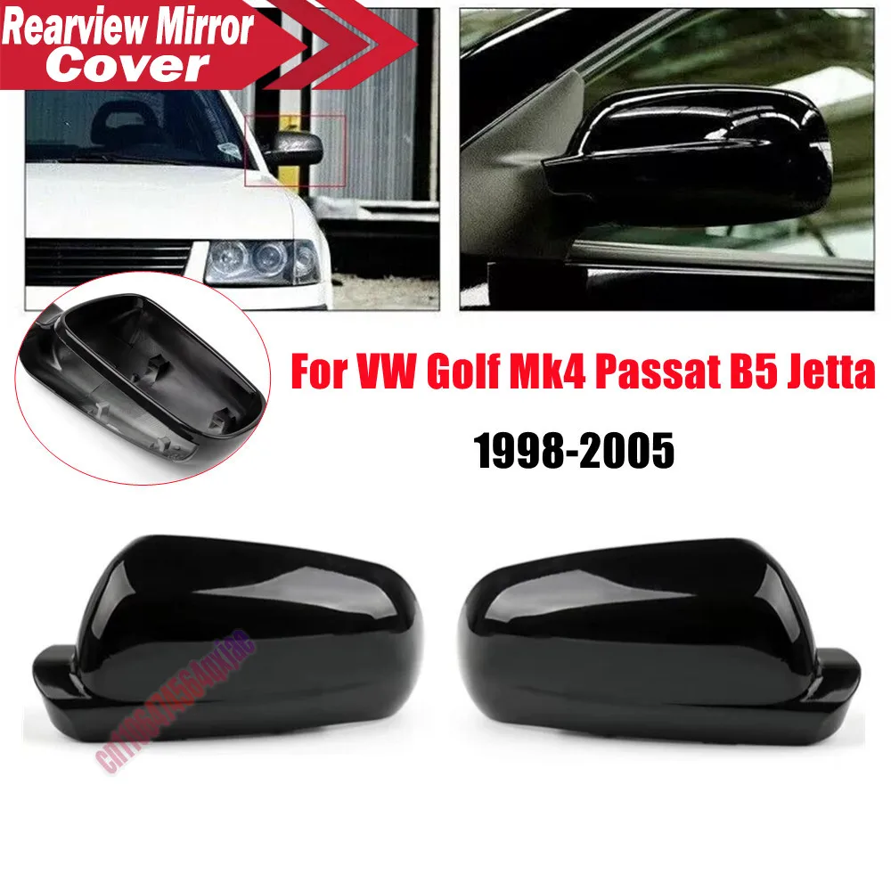 For VW Golf 4 MK4 1998-2005 Passat B5 Jetta ABS Car Rearview Side Mirror Cover Wing Cap Exterior Door Housing Trim Replacement
