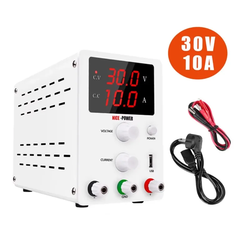 

Power R-SPS3010 Model 30V 10A 300W LED Digital Large Screen Display Adjustable DC Test Cellphone Repair Power Supply