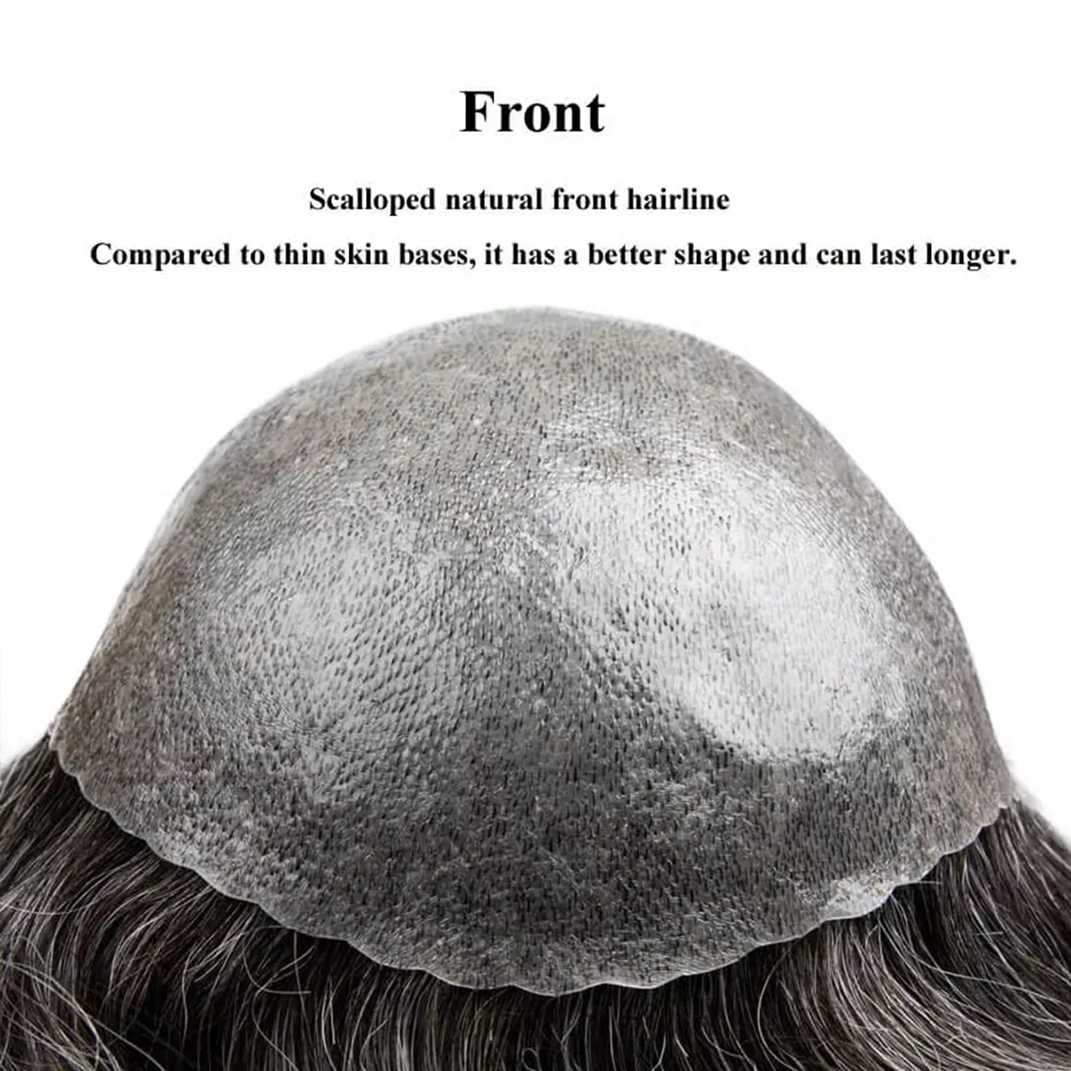 الشعر المستعار للرجال شعر بشري حقيقي بولي الجلد نظام استبدال الشعر 8 "x 10" بولي Base حجم قاعدة رقيقة الجلد الشعر الاصطناعي وحدات التصحيح #3