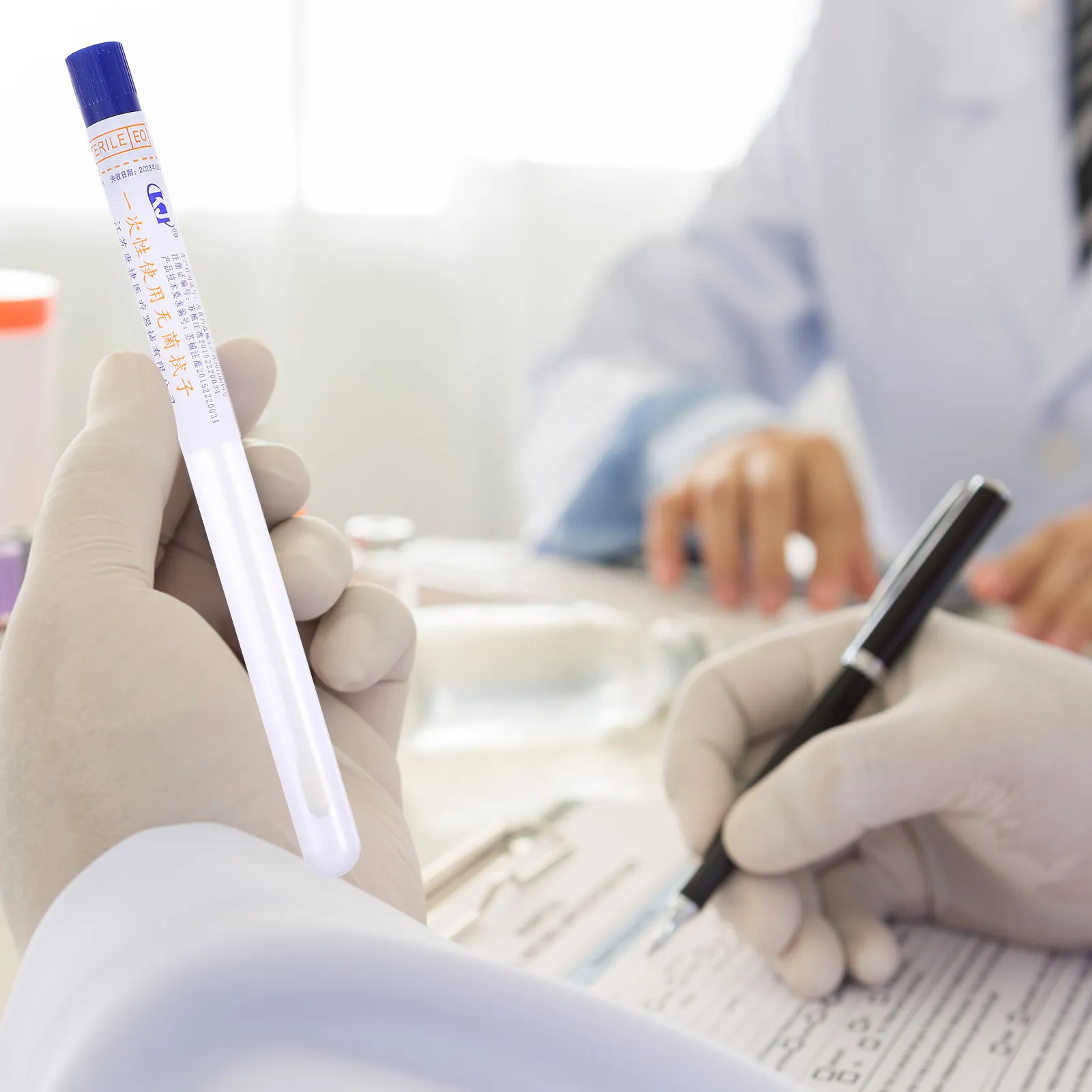 100pcs Specimen Collection Disposable Throat Single Use Sampling Sticks For Clinics Hospitals Laboratories Female Swabs Oral