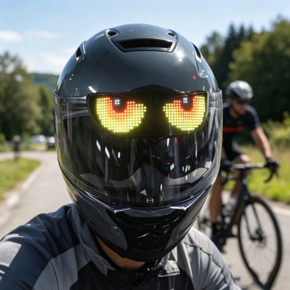 1Set Smart LED Helmet Display (Without Helmet) - for Scooter,Bicycle,Skateboard - LED Display Helmet with Customizable Patterns