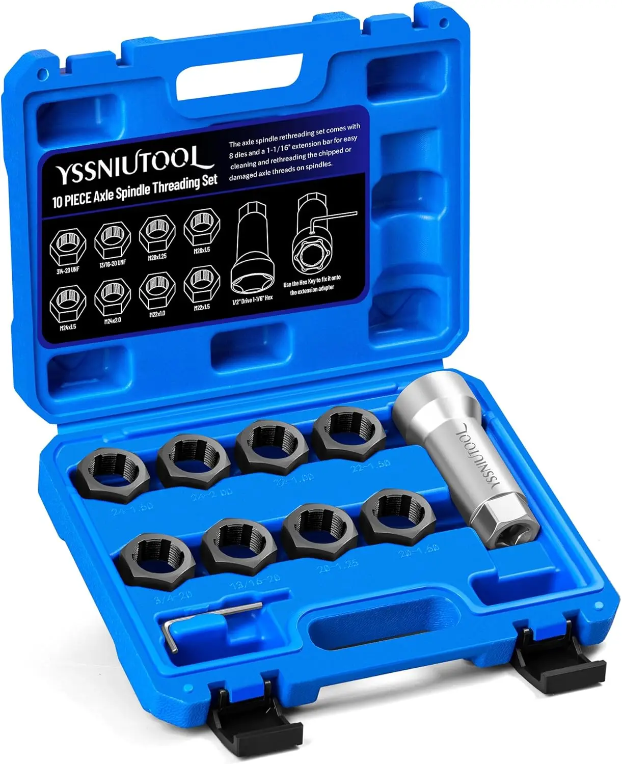 10Pc Axle Spindle T…