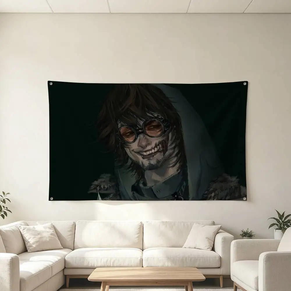 Creepypasta-A Ticci Toby Flags for Bedrooms Home Decor Items Outdoor Decors Garage Decoration Flaga