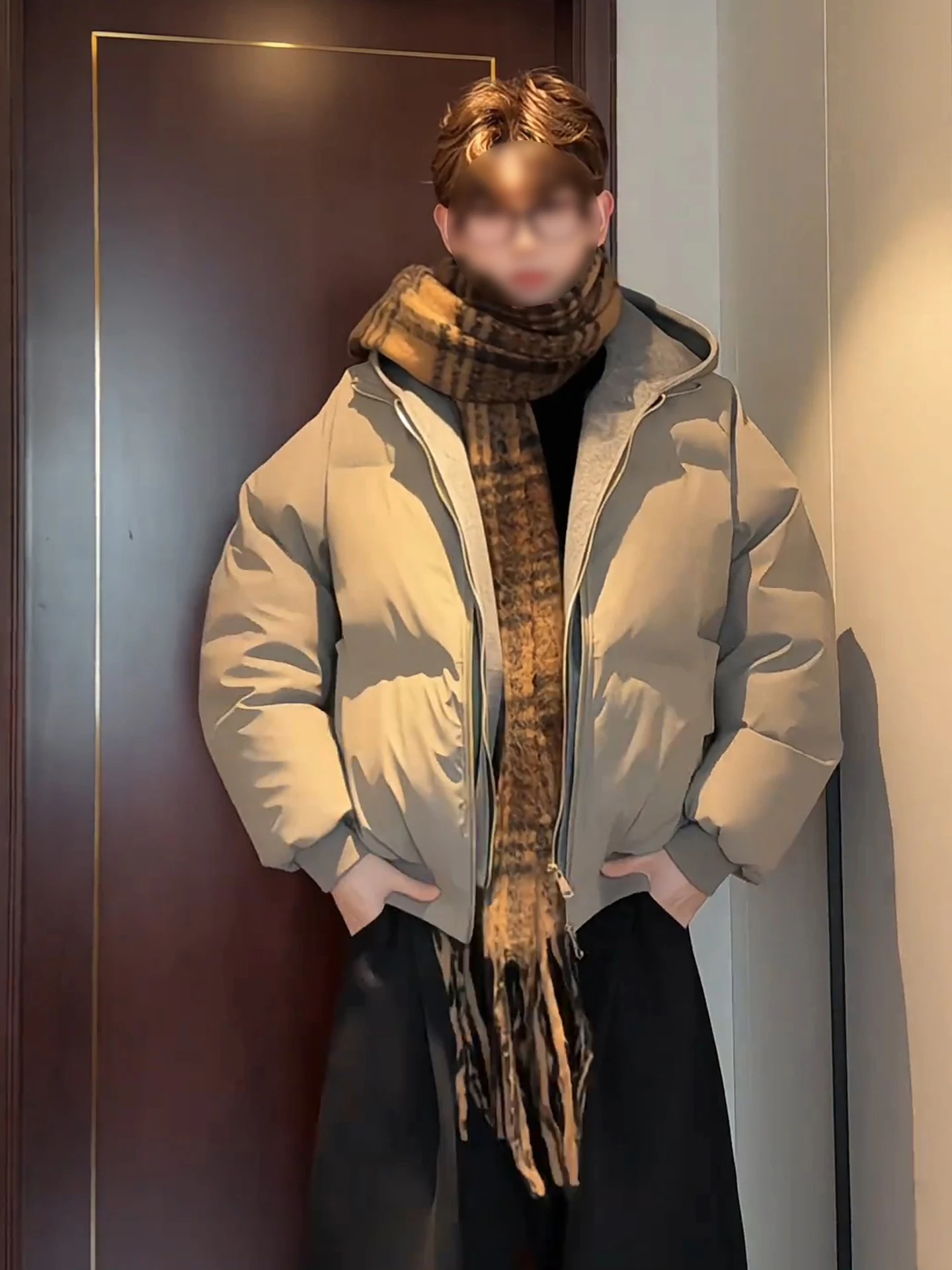 

American Sle Hooded Padded Jaet Men's High Quali Winter Thi Warm ort Coat Couple's Bread Clothes Soft Comfortable P...
