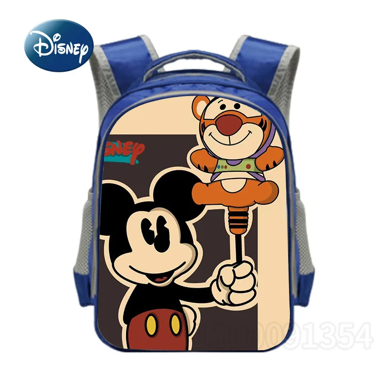 Disney-mochila escolar de Mickey para niños y niñas, morral escolar de gran capacidad con dibujos animados, tendencia de moda