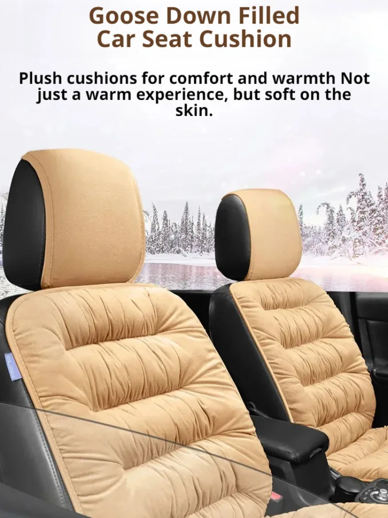 Universal Winter Warm Cushion Soft Non-Slip Pad Car Seat Cushion Thick Velvet Car Seat Cover Automotive Interior Accessories