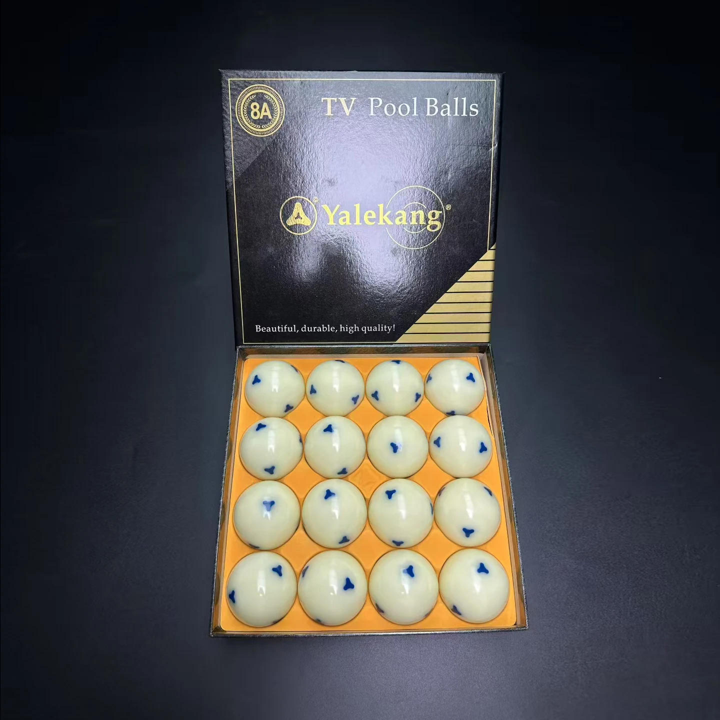 8A جودة البلياردو اكسسوارات 57.2 مللي متر جديلة الكرة مع 6 الأزرق/الأسود مثلث شكل النقاط 2-1/4 "البلياردو بركة الكرة مجموعة 16 قطعة/صندوق #5