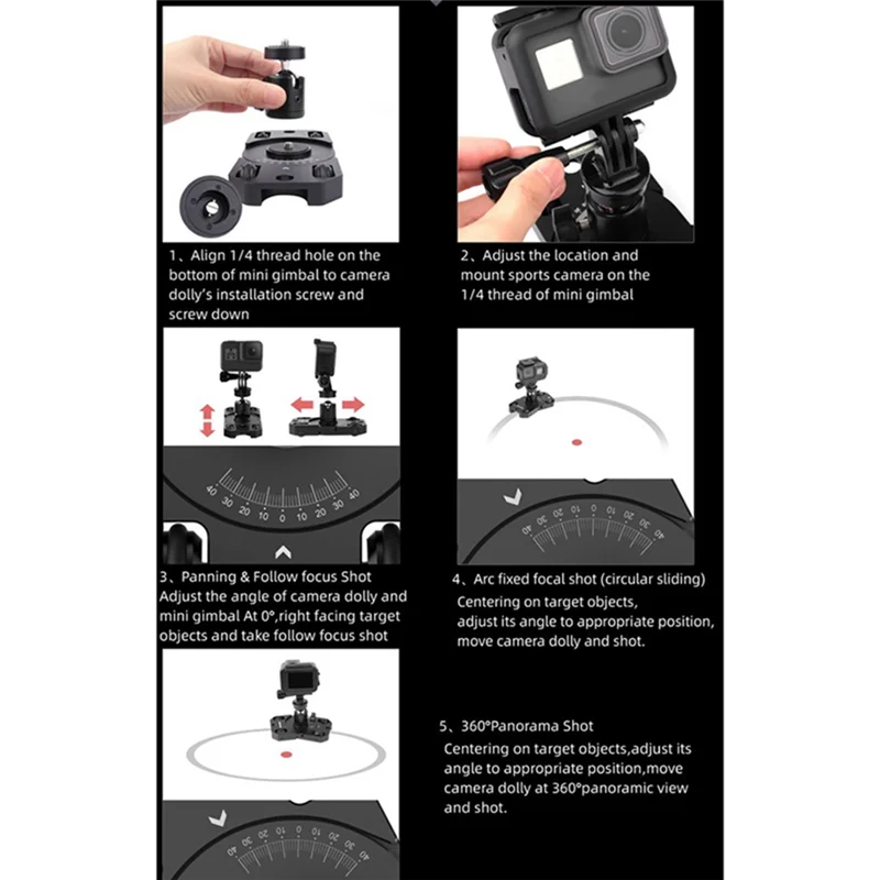 

SUNNYLIFE Replacement Parts For ACTION3/Gopro11/Insta360 X3 Panoramic Stabilization Photography Multifunction Trolley Bracket
