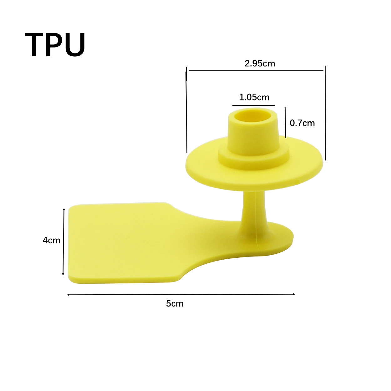 5 pz 40*50mm capre pecore bovini mucche maiali auricolari vuoti identificazione del bestiame TPU precisione Ear Label Farm Animal Marker