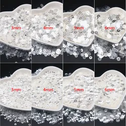 Crystal Transparent Sequins 3mm 4mm 6mm Cup Flat Round PVC Loose Sequins for DIY Craft Women Garments Accessories