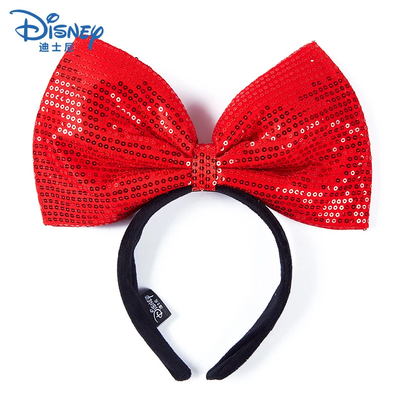 Disney Headband Genuine Mickey Minnie Headpiece Big Bow Children'S Disney Headband Women S Version Lovely Headwear Birthday Gift