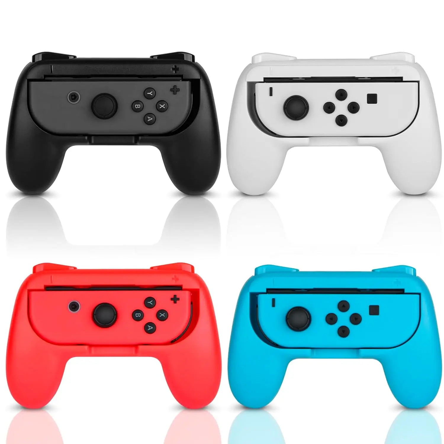 2PCS Hand Grips for NS Switch/Switch OLED Model Controller Grips Ergonomic Hand Grip Controller Handle Joy-Cons Accessories