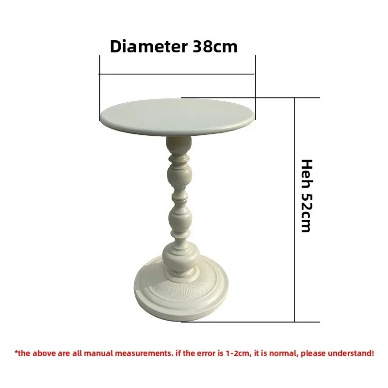 American Style Wrought Iron Vintage Round Side Table Living Room Balcony Minimalist Corner Table Living Room Furniture