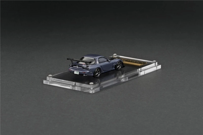 IG 1:64 Mazda RX7 FD3S FEED Gun Metallic Resin Model Car