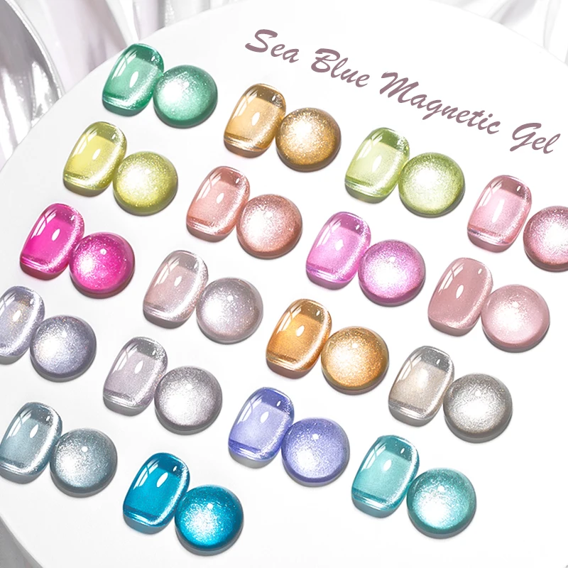 7 ml Moonlight Crystal Cat magnetischer Gel-Nagellack, holografisches Glitzer-UV-Gel, glitzernde Kristallfarbe für Nagelstudio, Heimwerker zu Hause