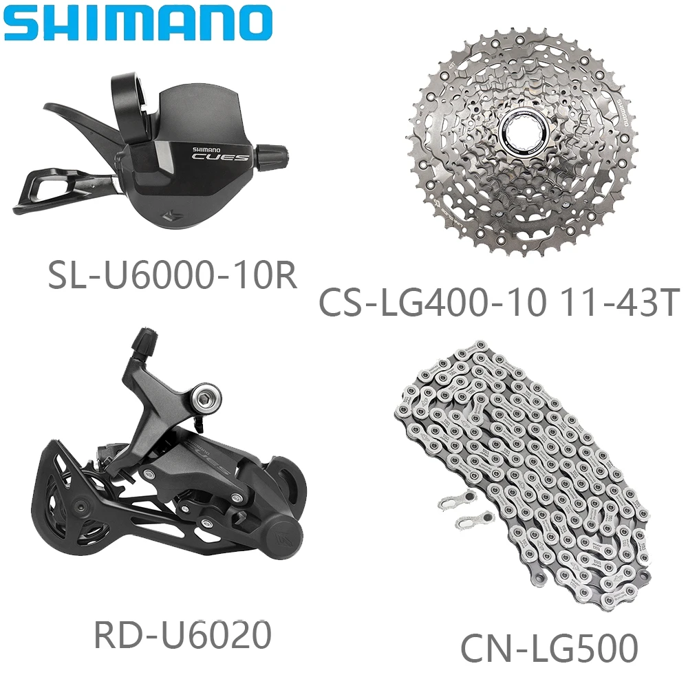 SHIMANO U6000 10 Speed Derailleur Groupset RD-U6020 LG300 LG400 11-43/48T Cassette CN-LG500  Chain For MTB  Bicycle Parts