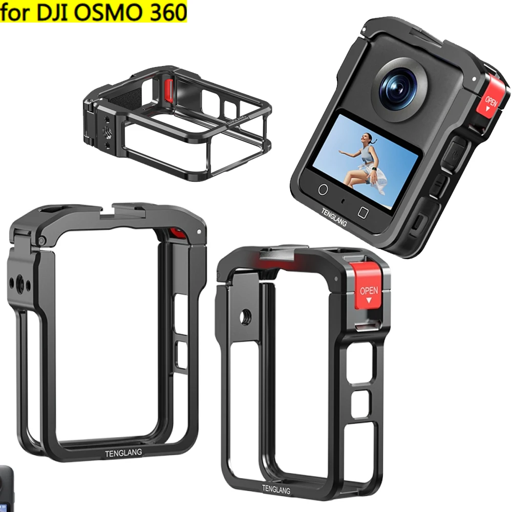 

Metal Rabbit Cage for DJI OSMO 360, Aluminum Multifunctional Expansion Case Adapter Mount Frame Panoramic Camera Accessories