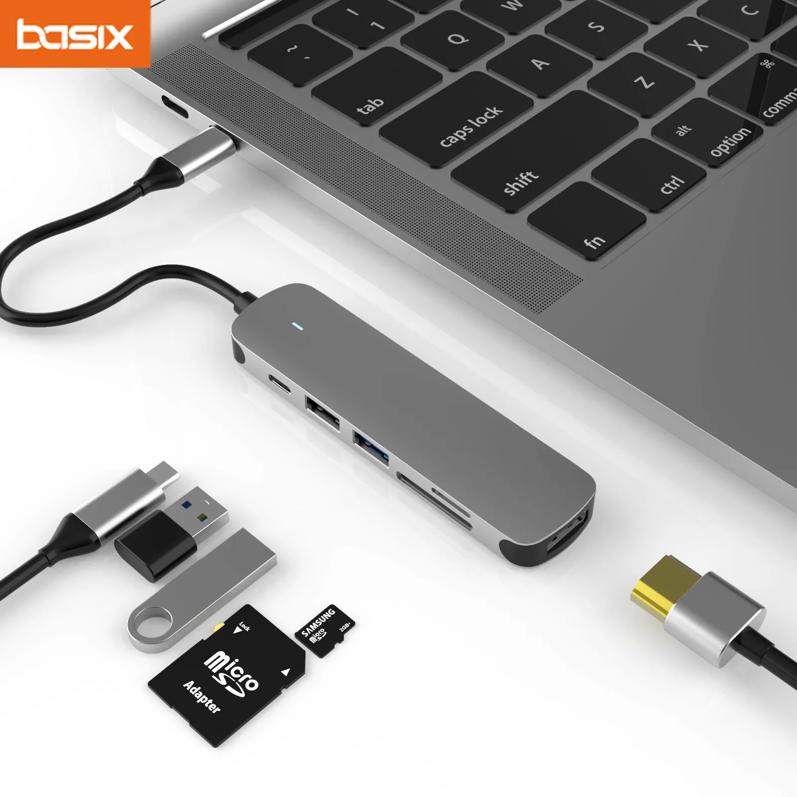 Type C to  Hdmi-Compatible Adapter USB C Hub  Docking Station for Macbook Air iPad M2 M1 - USB 3.0 HUB with Ethernet Port