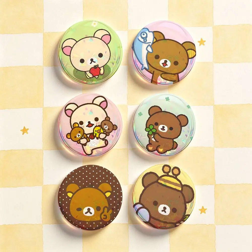 R-Rilakkuma-a Badges Round Nijigen Otaku Culture IP peripheral products 58mm 44mm 32mm 75mm 25mm Mini