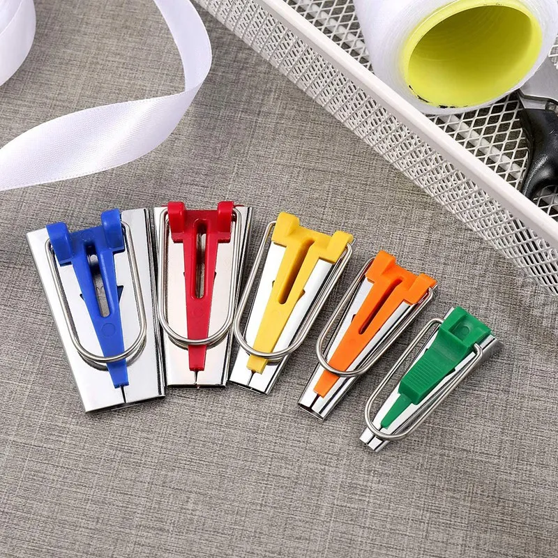 5Pcs Sewing Accessories Bias Tape Maker Set Patchwork Tools 6/9/12/18/25 Mm Bias Binding Tape Maker