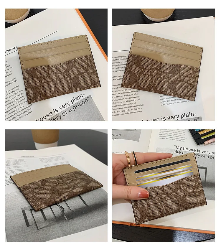 حامل بطاقات شخصي صغير لطيف للغاية للنساء، حقيبة بطاقات راقية، حامل بطاقات محفظة شخصي هندسي