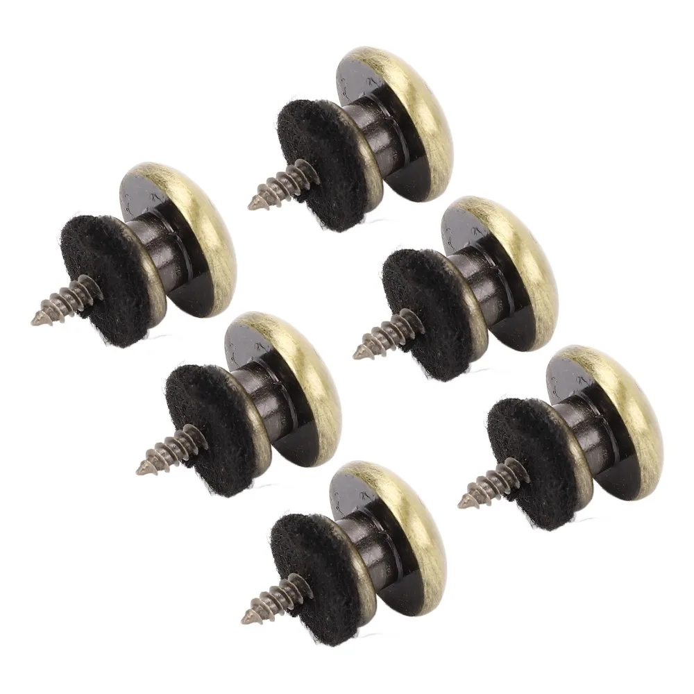 6PCS Durable Zinc Alloy Guitar Strap Locks Bronze/Golden Acoustic Guitar Strap Button Strap Blocks For Bass Ukulele