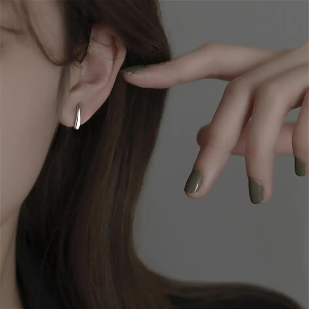 925 Sterling Silver Water Droplets Earrings For Women Simple Fashion Silver Color Earrings Wholesale/Dropshiping Jewelry Gift