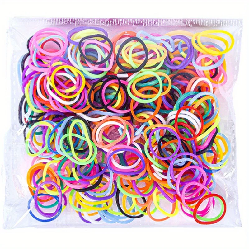 300pcs/pack Colored Rubber Bands Handmade Bracelets Jewelry Rubber Bands Bracelet Kit  Toys for Girls  Bracelet Kit  Pegboard