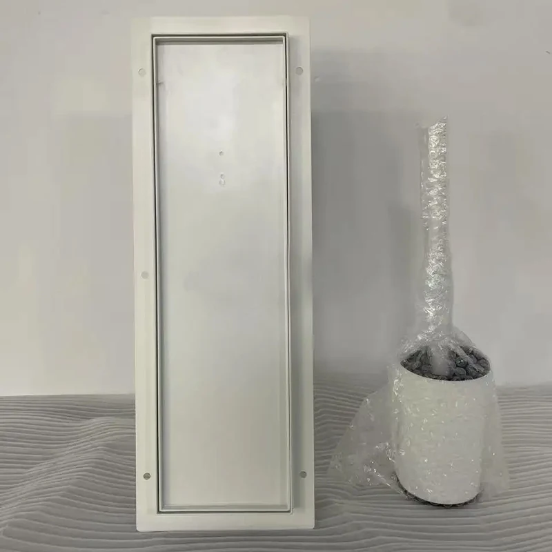 Invisible Toilet Brush Holder - 304 Steel Flush Mount Niche for Tile, Space-Saving Bathroom Storage (No Gap Design)