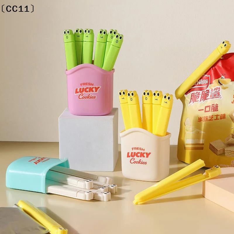 1Set Sealing Clip With Magnetic Absorption Box, Kitchen Fresh-Keeping Bag, Cute Sealing Clip, Snack Bag Sealing Clip〔CC11〕