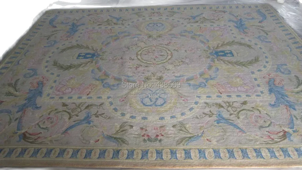 Free shipping 8'x10'  90 Line Royal Savonnerie rug hand knotted carpet for home decoration