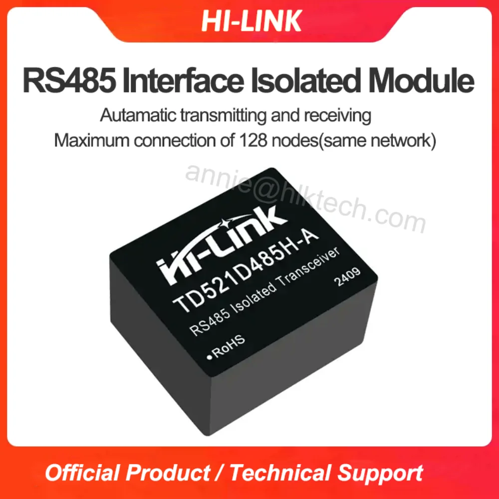 Hilink New HLK-TD521D485H-A Single Channel High Speed Communication RS485 Isolated Transceiver Module Automatic Switching