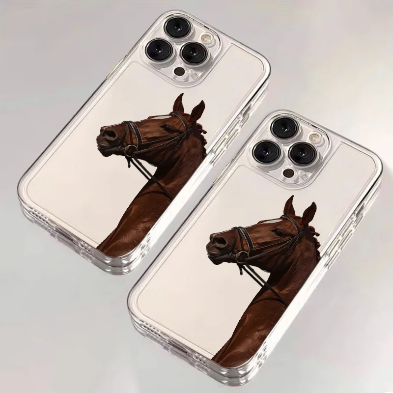 Animal Horse Soft Phone Cover Case for iPhone 17 Pro Max 12 Mini 14 Plus XR 15 Air 16 11 17e XS Max 13 Pro view 2